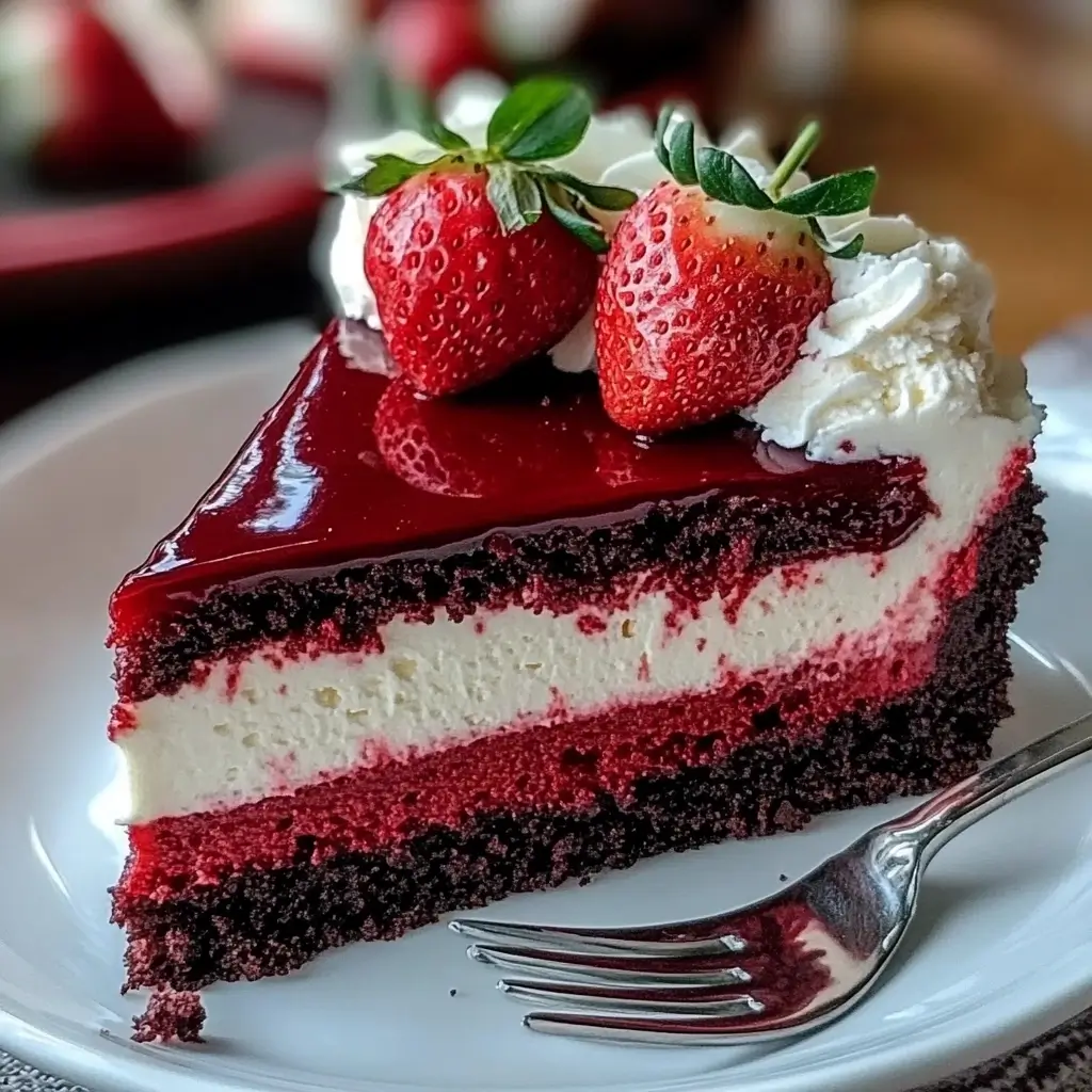 Red Velvet Strawberry Cheesecake