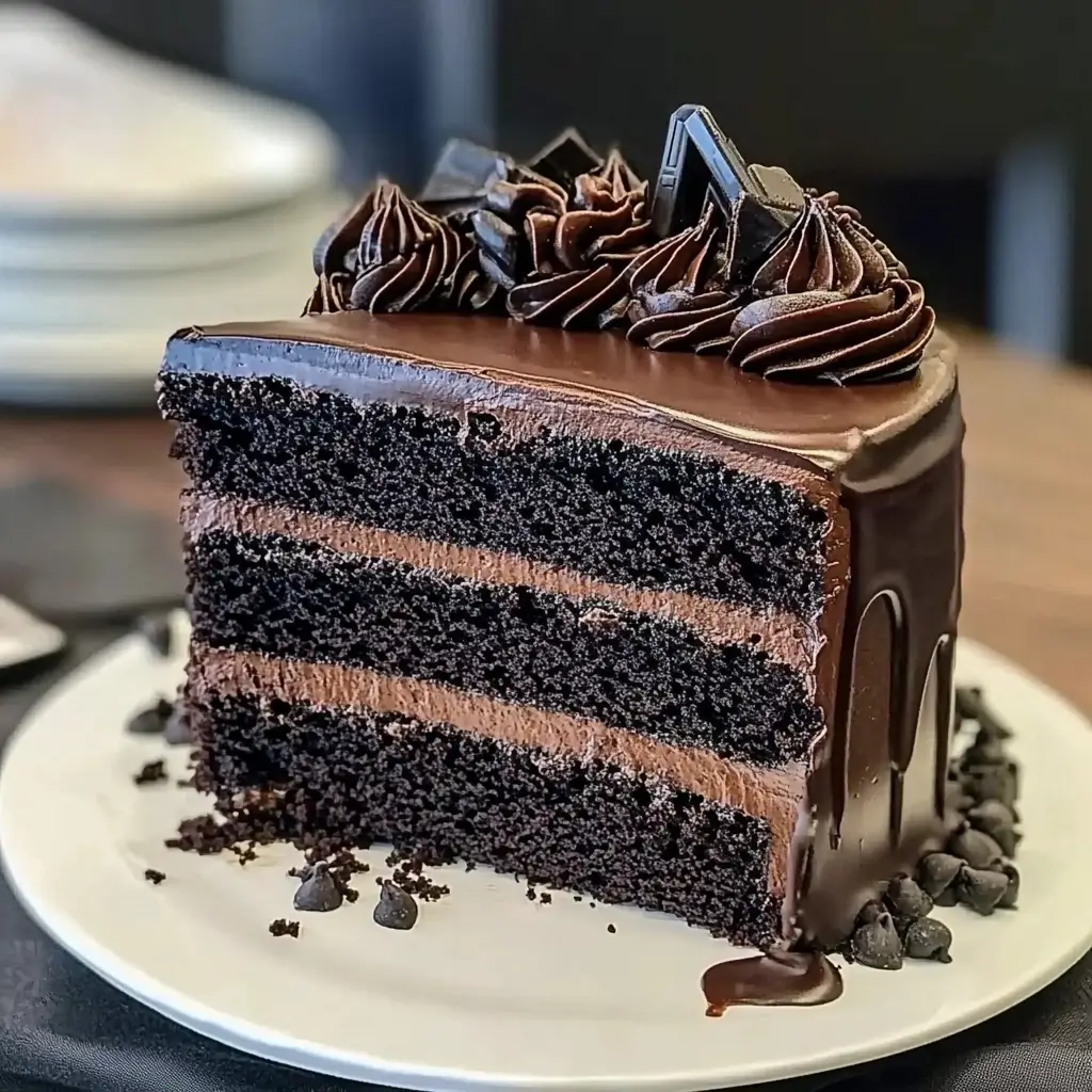 slice of chocolate cake